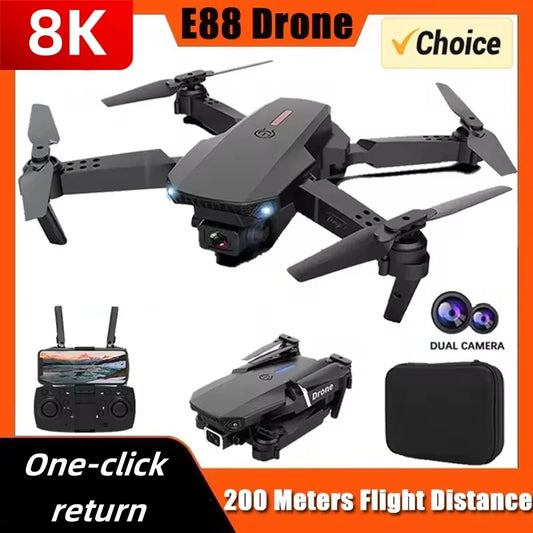 New E99 PRO Drones GPS Professional 8K with HD Camera FPV 5G Wifi Brushless Motor Foldable RC Quadcopter